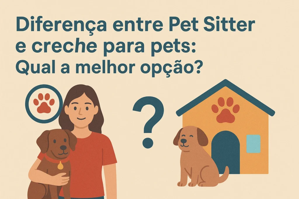 Diferença entre Pet Sitter e creche para pets